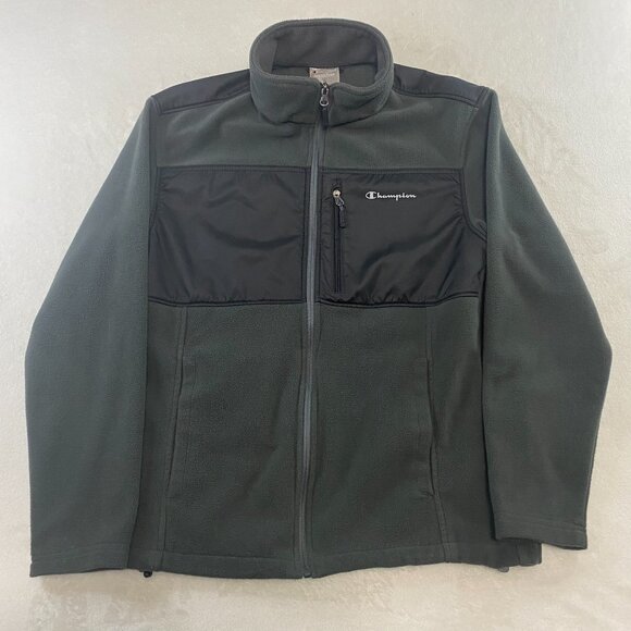 Champion Performance Fleece Men’s Jacket Small Black Gray - Picture 1 of 10